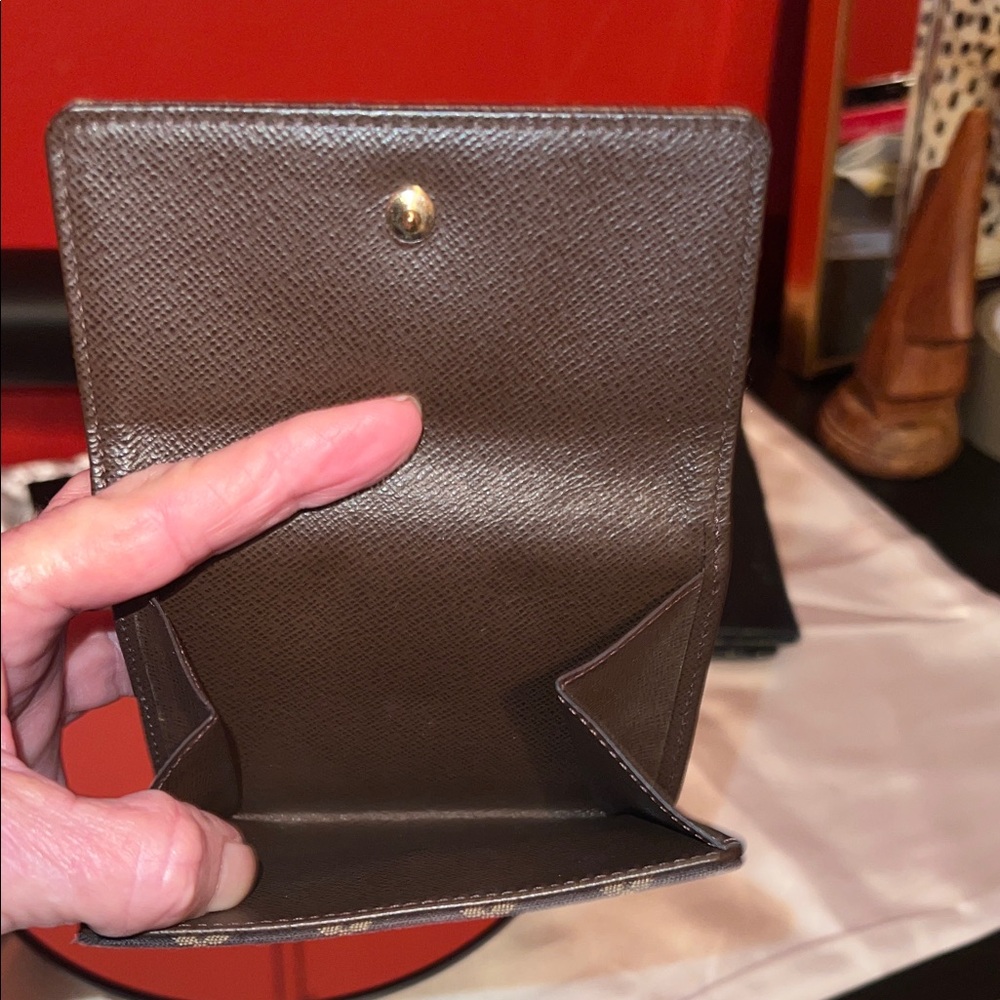 Louis Vuitton Dark Brown Monogram Card Holder wallet no call outs - Picture 10 of 10